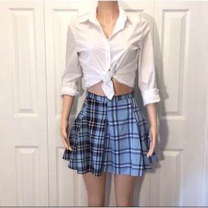 Women's Schoolgirl High Waist Skater Mini Skirt Flared Pleated Short Skirt Sz 3